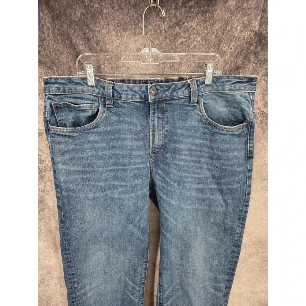 Buffalo David Bitton Jeans Mens 40 X 30 Blue Driven Relaxed Straight Whiskers